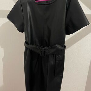 Wonder Nation Black Faux Leather Dress